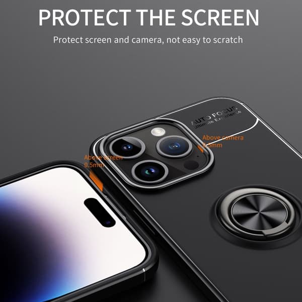 Skal Med Ringhållare iPhone 15 Pro Max Svart