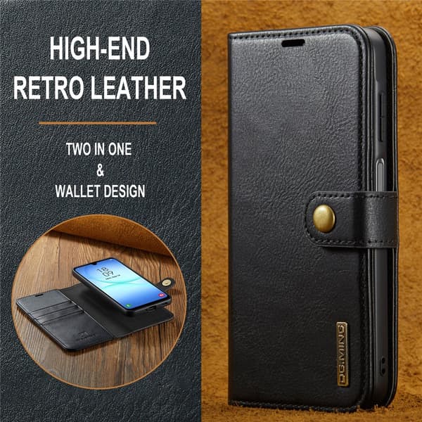 DG.MING 2-in-1 Magnet Wallet Samsung Galaxy A17 Black