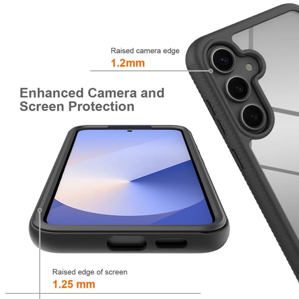 360 Full Cover Edge Case Samsung Galaxy S25 Black