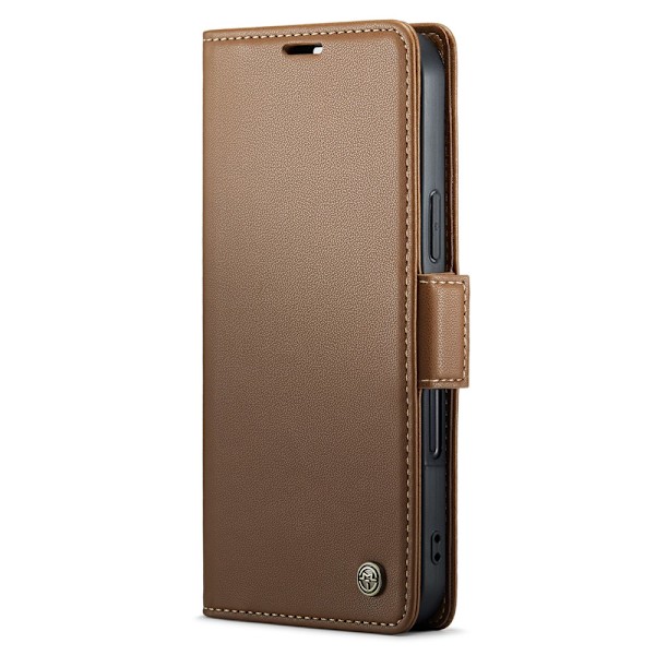 CaseMe Slim Plånboksfodral RFID-skydd iPhone 16 Brun