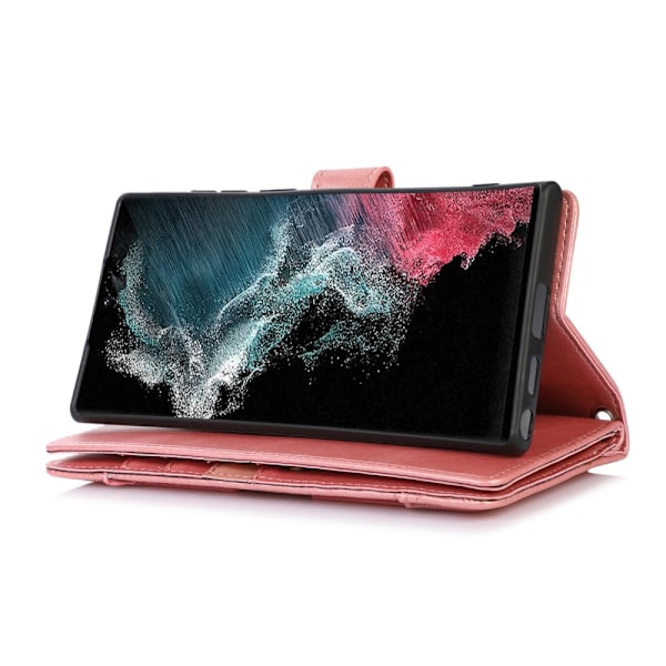 Lompakkokotelo Multi-Slot Samsung Galaxy S22 Ultra Roséguld