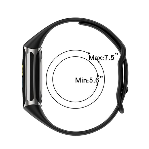Silikonarmband Fitbit Charge 5 Svart (L)