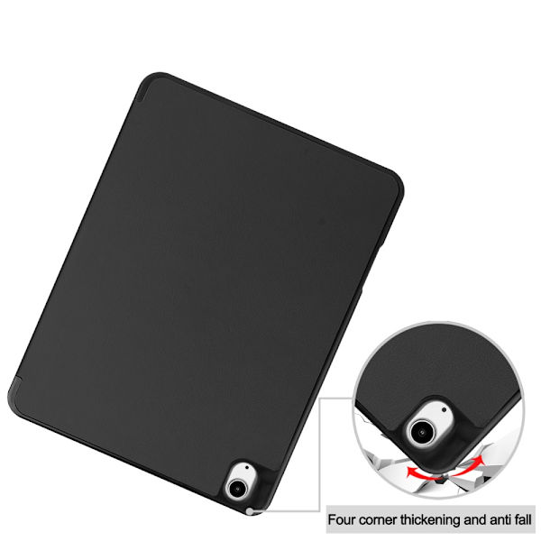 iPad Air 13 1. generation (2024) Etui Tri-Fold med Pencil-holder Sort
