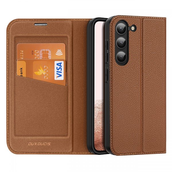 Dux Ducis Skin X2 Fodral Läder Samsung Galaxy S23 Brun