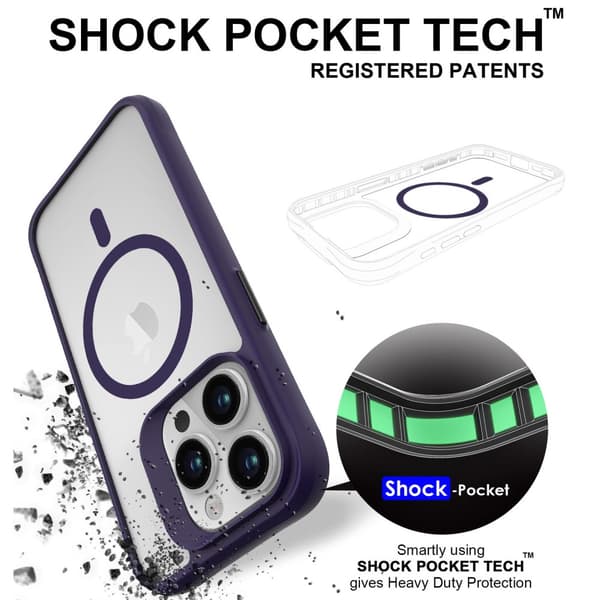 Magnetisk MagSafe Skal iPhone 16 Pro Lilla