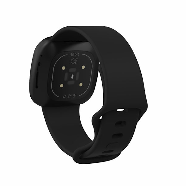 Silikonarmband Fitbit Versa 3/Sense Svart