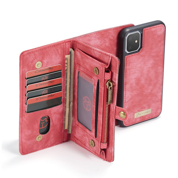 CaseMe Lompakkokotelo Multi-Slot iPhone 11 Punainen