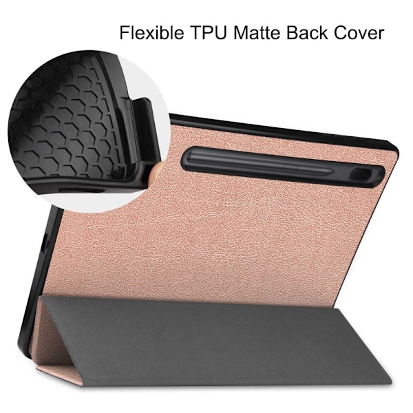 Fodral Tri-Fold Galaxy Tab S7 Plus/S8 Plus 12.4 Med S Pen-hållar