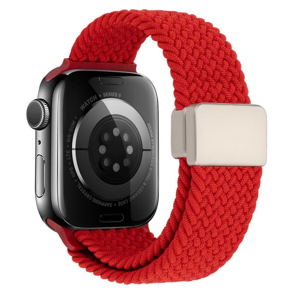 Elastiskt Vävd Nylonarmband Apple Watch 38/40/41mm Röd