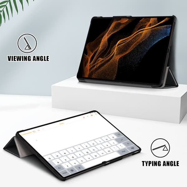 Samsung Galaxy Tab S9 Ultra Etui Tri-fold Sort