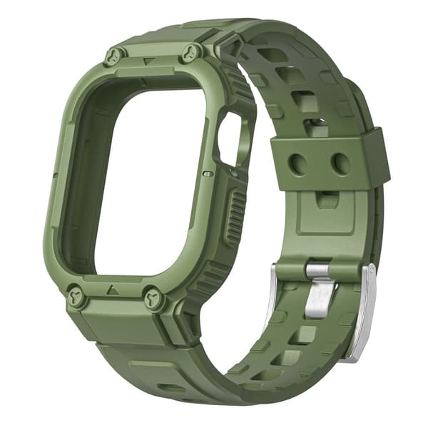 Apple Watch 42/44/45 mm Stødsikkert Cover + Rem Grøn