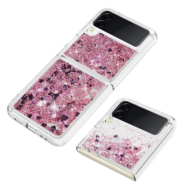 Glitter Bling TPU Case Samsung Galaxy Z Flip 4 Roséguld