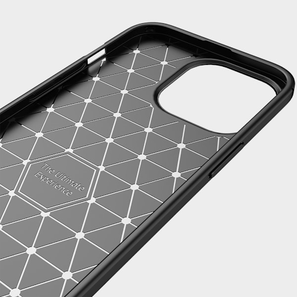 Carbon Shockproof TPU Cover iPhone 14 Pro Max Sort