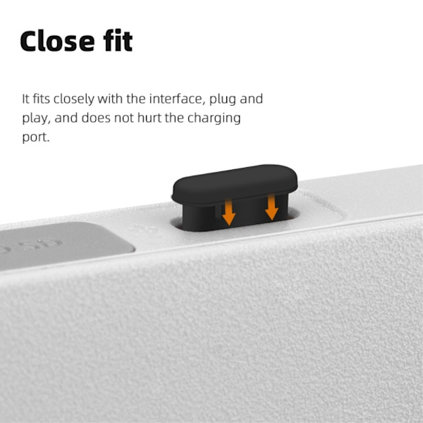 Dammplugg Silikon USB-C 3-pack Vit