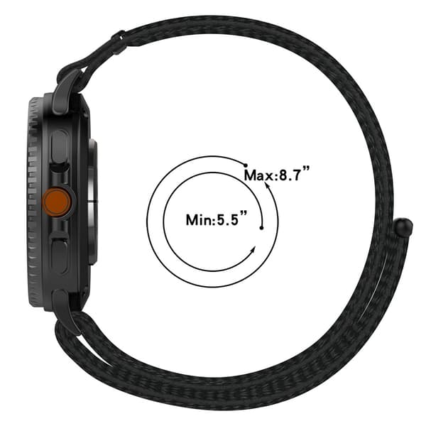 Nylonranneke Samsung Galaxy Watch 8 44mm Tummanvihreä
