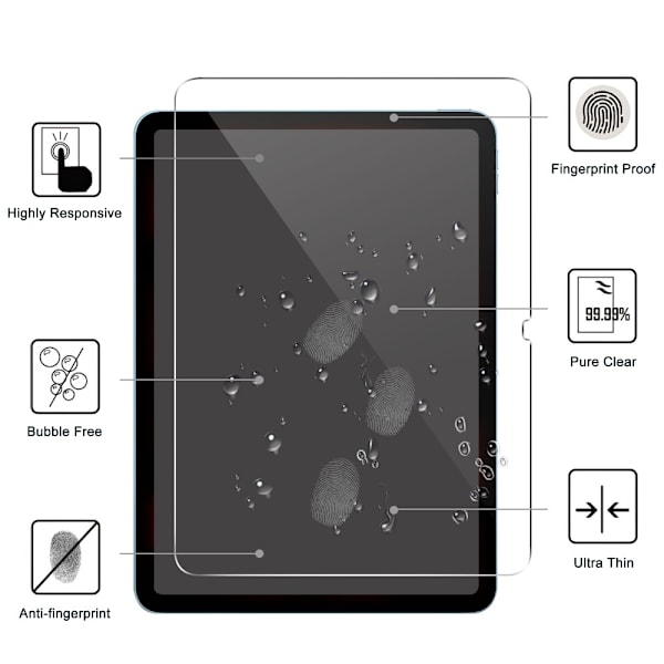 iPad Air 13 1. generation (2024) Skærmbeskyttelse Hærdet Glas 0,3mm