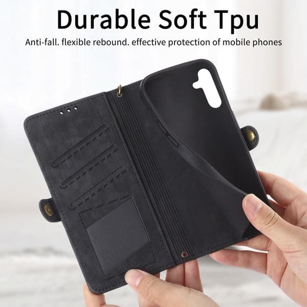 Lynlås Pung Etui Samsung Galaxy A14 Sort