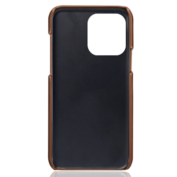 Lædercover med kortholder til iPhone 14 Pro Brun