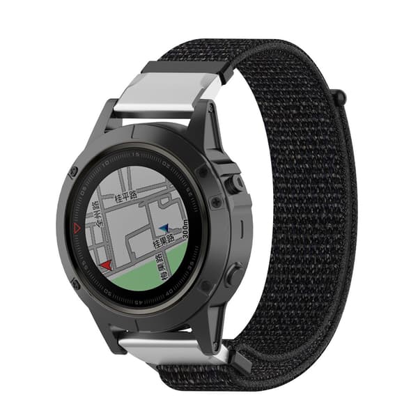 Nylon-ranneke Garmin Fenix 6X Musta