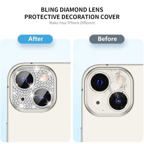 Hat Prince Glitter Kamerasuoja Alumiini iPhone 15/iPhone 15 Plu
