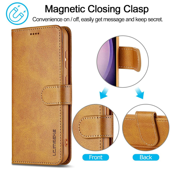 LC.IMEEKE Pungetui Samsung Galaxy S25 Plus Cognac