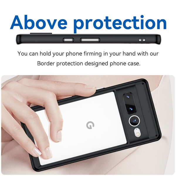 Hybridi Edge -kotelo Google Pixel 7 Prolle, musta