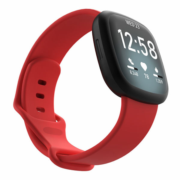 Silikone Rem Fitbit Versa 3/Sense Rød