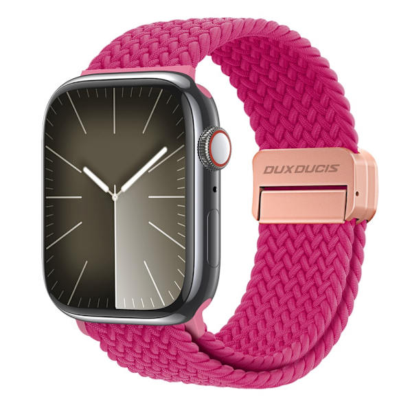Dux Ducis Elastic Nylon Woven Strap Apple Watch Ultra 2 49mm Rosa