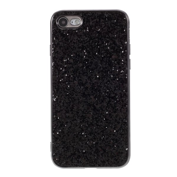 iPhone 7/8/SE -kuori Glitter Black