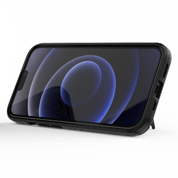 Kickstand-kuori iPhone 13 Prolle, musta