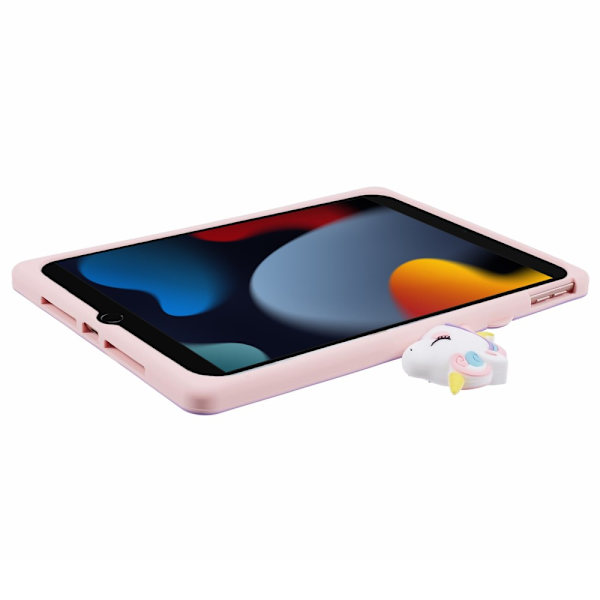 Skal iPad 10.2 7. generation (2019) Enhjørning Med Stativ Rosa