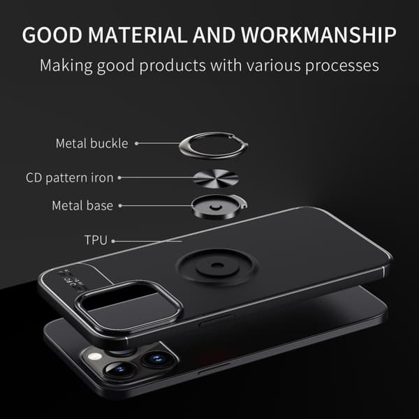 Skal Med Ringhållare iPhone 15 Pro Max Svart