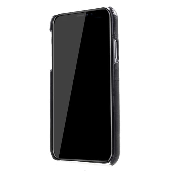 Nahkainen korttikotelo iPhone XR Musta