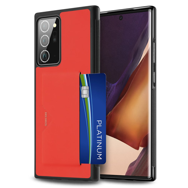 Dux Ducis PoCard-kortrumscover Galaxy Note 20 Ultra Red