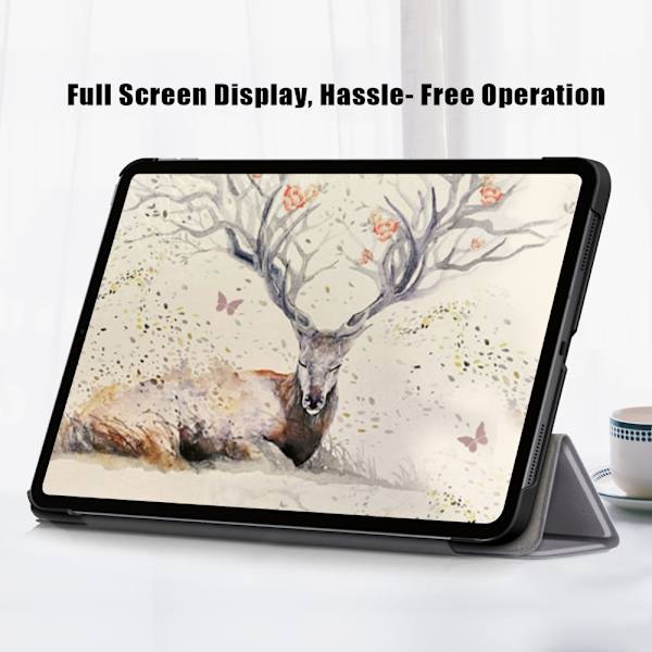 iPad Air 10.9 4. sukupolvi (2020) -kotelo, kolminkertainen, harmaa