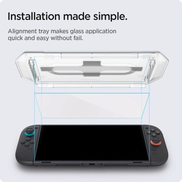 Spigen Nintendo Switch 2 Screen Protector GLAS.tR EZ Fit 2-Pack