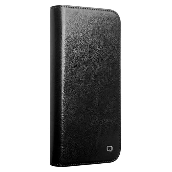 Qialino Plånboksfodral Läder iPhone 16 Plus Svart