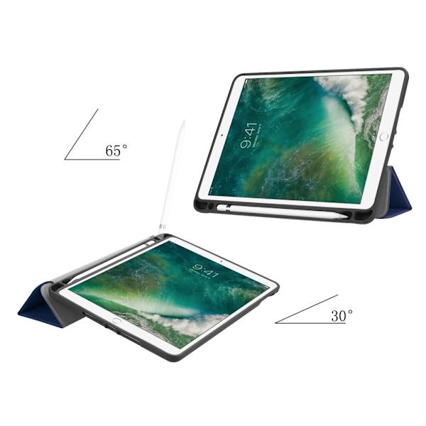 iPad 9.7 6. sukupolvi (2018) -kotelo Tri-Fold kynätelineellä, sininen