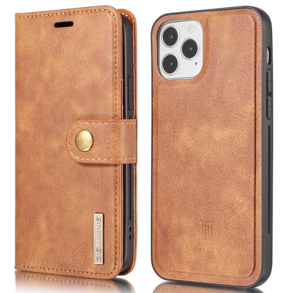 DG.MING 2-i-1 Magnet Pung iPhone 13 Pro Cognac