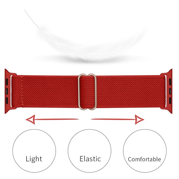 Elastiskt Nylonarmband Apple Watch Ultra 3 49mm Röd