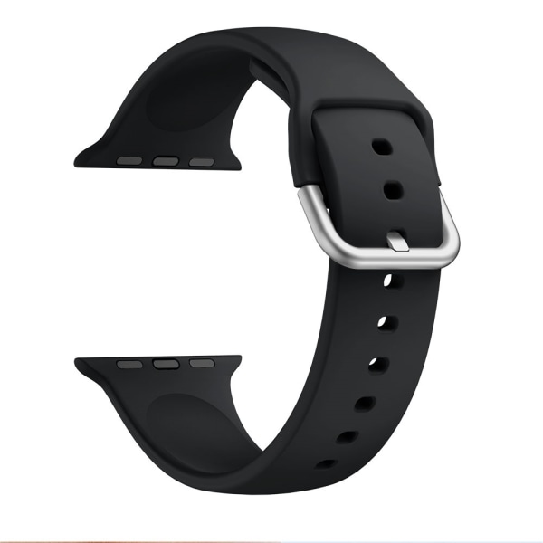 Blødt Silikonarmbånd til Apple Watch 41mm Series 9 Sort