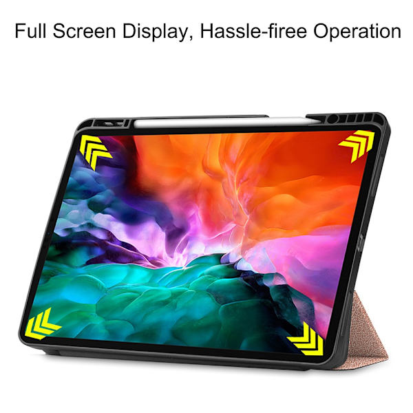 iPad Pro 12.9 6. sukupolven (2022) kotelo Tri-Fold kynätelineellä