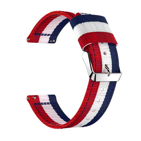 Nylonarmband Fitbit Versa/Versa 2 Blå/Vit/Röd
