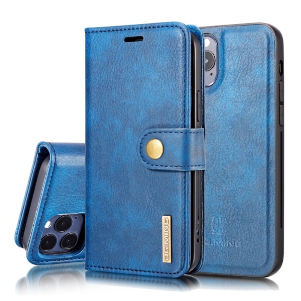 DG.MING 2-in-1 Magnet Wallet iPhone 12/12 Pro Blue