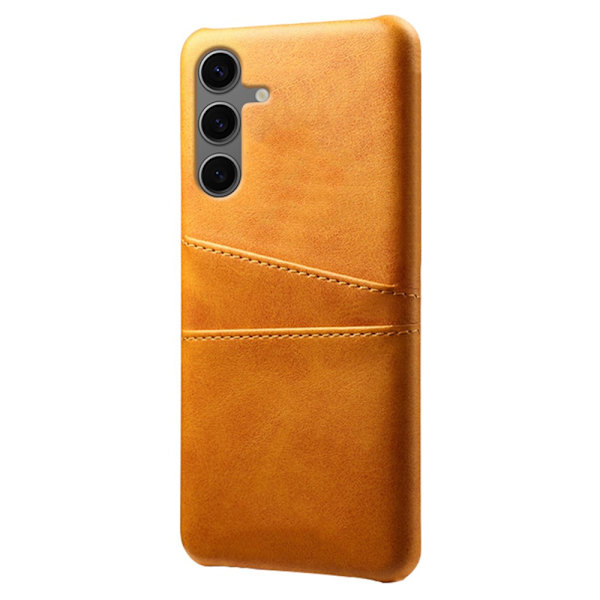 Läderskal Kortfack Samsung Galaxy S24 FE Cognac