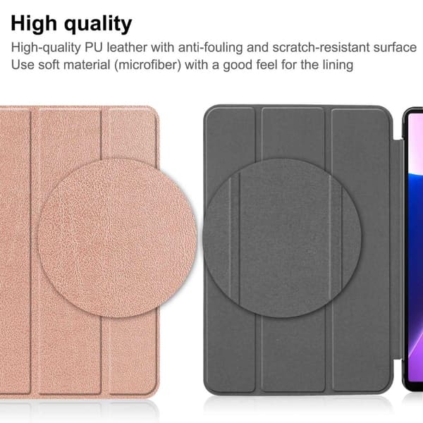 Lenovo Tab M10 Plus (3. generation) Etui Tri-fold Roséguld