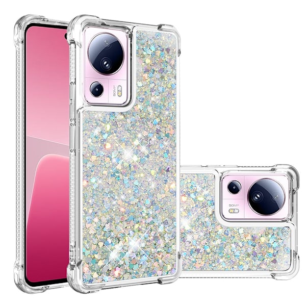 Glitter Bling TPU -kotelo Xiaomi 13 Lite -hopea