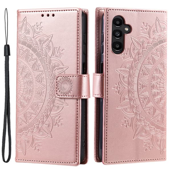 Läderfodral Mandala Samsung Galaxy A26 Roséguld