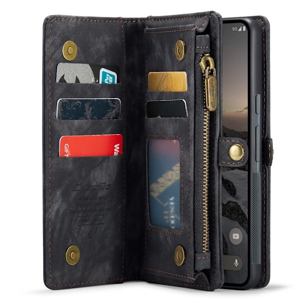 CaseMe Multi-Slot 2-in-1 Lompakko Kotelo Google Pixel 9 Musta