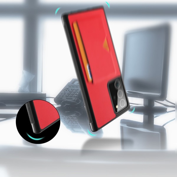 Dux Ducis PoCard -korttilokeron kansi Galaxy Note 20 Ultra Red